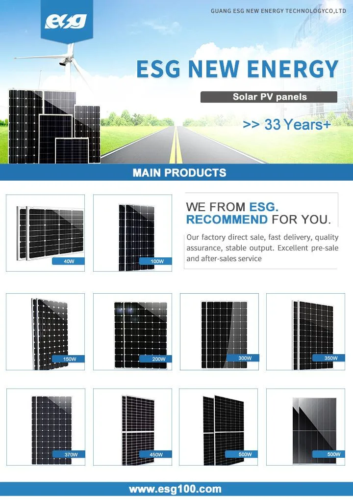 Esg Monocrystalline Cell Small Motorhome Parts 50watt Flexible Solar Panel Kits 50W 12V for RV Homes