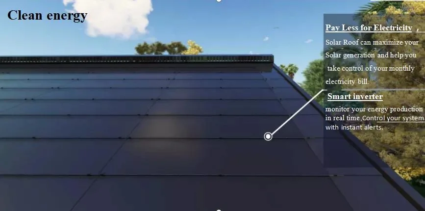 Best Quality Solar Energy Solar Panel Shingles Tiles Roof on Outdoor Roof