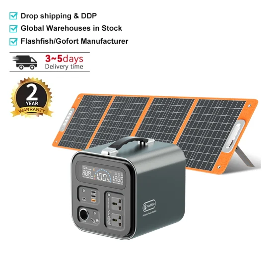 Panel solar portátil plegable de 100 W con patas de apoyo flexibles para acampar